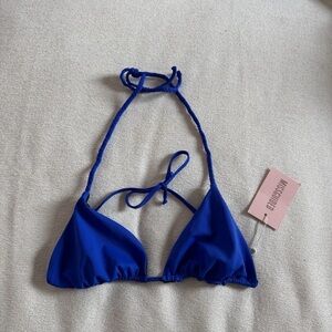Missguided Cobalt Blue Triangle Bikini Top NWT Size 6